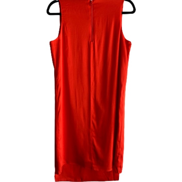 PINK TARTAN | orange/ red silk sleeveless dress - Picture 2 of 5